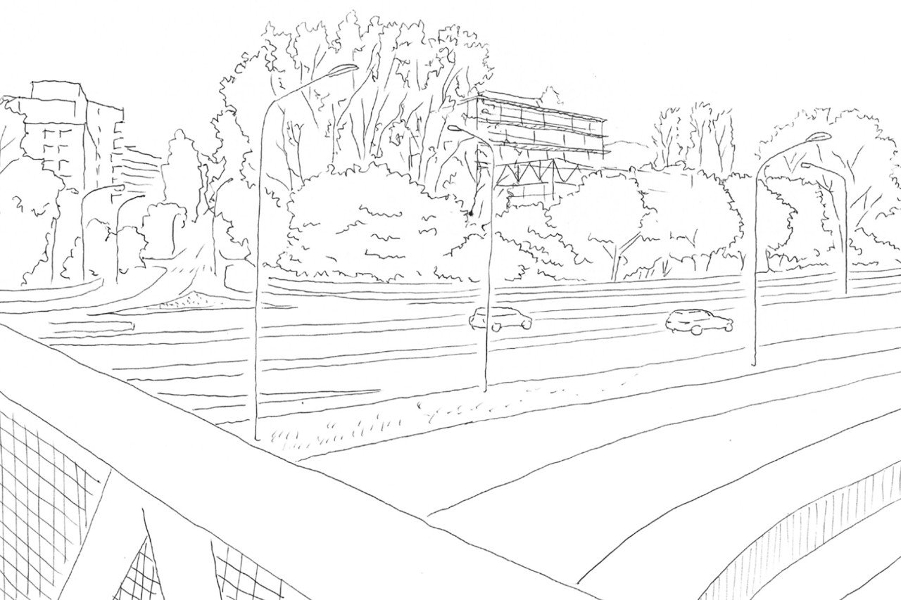 Visualisierung Schulanlage Tüffenwies Siegerprojekt TODOS JUNTOS ‒ Die Silhouette des neuen Schulhauses (Visualisierung: Karl Naraghi, Zürich)